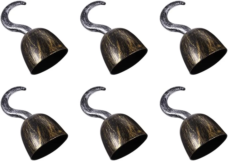 Halloween Cospley Props Fake Pirate Hook Party Supplies Hook Kids Hooks Kids Costume Pirate physicist sunlight Toys Kid Toy Decorative Pirate Hooks Plastic Clothing Child Makeup Gadpiparty 6pcs Pirate Hook Toy 