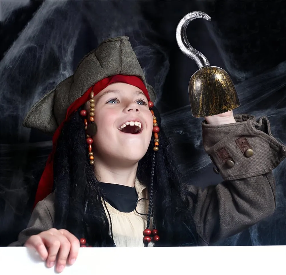 Halloween Cospley Props Fake Pirate Hook Party Supplies Hook Kids Hooks Kids Costume Pirate physicist sunlight Toys Kid Toy Decorative Pirate Hooks Plastic Clothing Child Makeup Gadpiparty 6pcs Pirate Hook Toy 