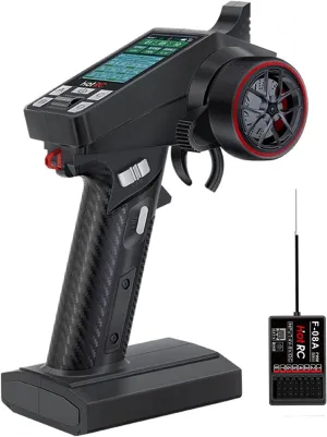 Hand Controlled RC Car Boat Tanks Remote Controller Long Distance trivial distract (Plastic 1RX) HOTRC CT-8A RC Transmitter and Receiver 8 Channel 2.4ghz 