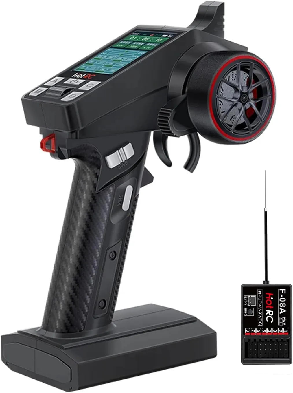 Hand Controlled RC Car Boat Tanks Remote Controller Long Distance trivial distract (Plastic 1RX) HOTRC CT-8A RC Transmitter and Receiver 8 Channel 2.4ghz 