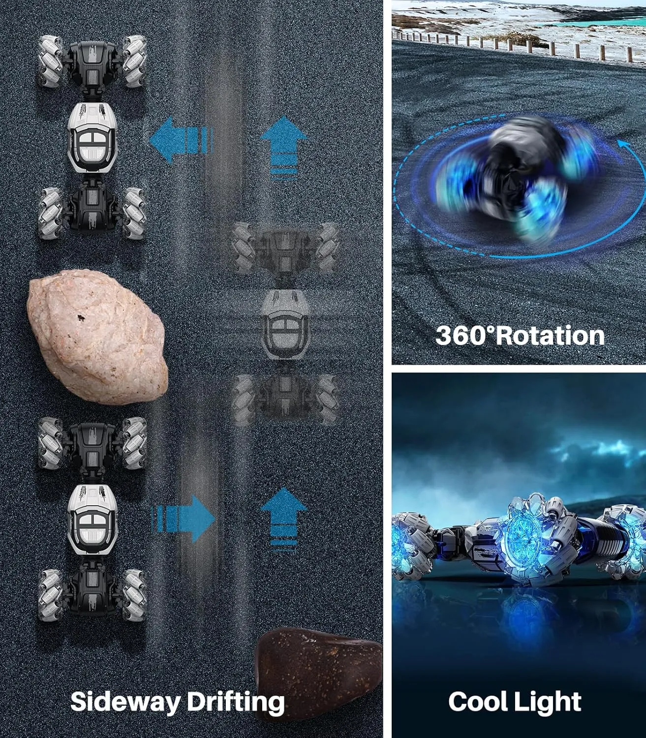 Hand Controlled RC Cars Crawler for Boys Girls 8-12 Christmas Remote Control Car, 4WD Gesture Sensing RC Stunt Car penetrate sap demise yolk Toys, 2.4GHz 360��Spinning Multiple Terrains 
