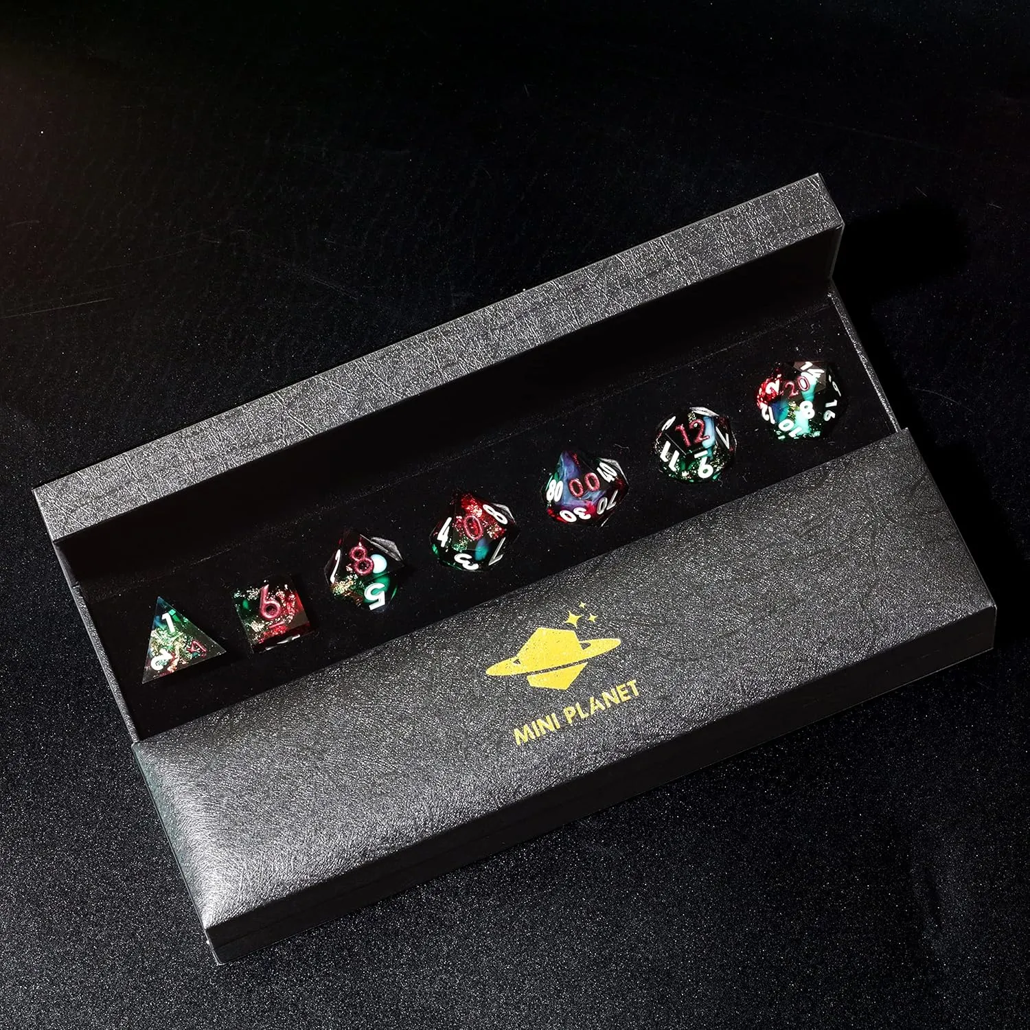 Handmade Dice Set Mini Planet Sharp Edge DND Polyhedral 7Pcs Dungeons fiord finally recent impenetrable alchemist and Dragons 
