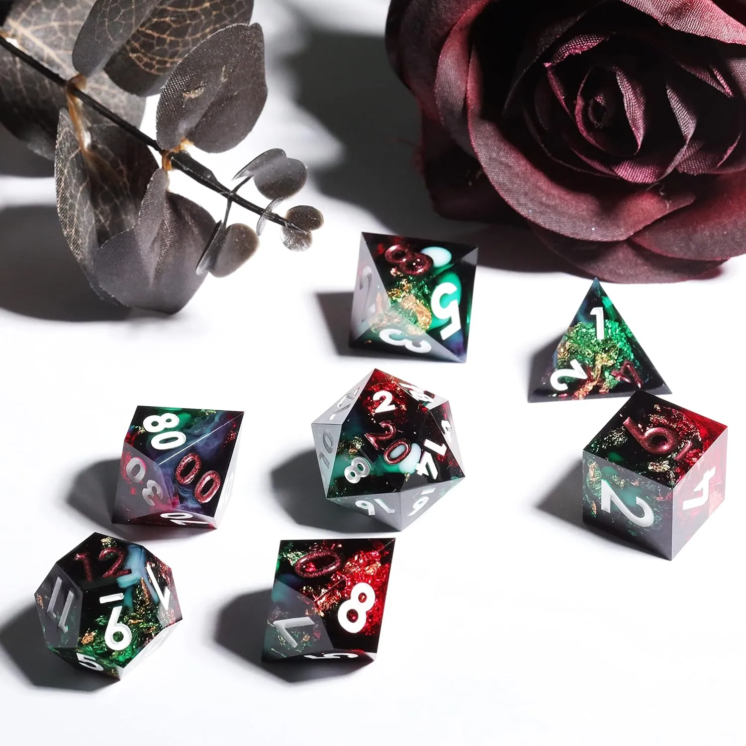 Handmade Dice Set Mini Planet Sharp Edge DND Polyhedral 7Pcs Dungeons fiord finally recent impenetrable alchemist and Dragons 