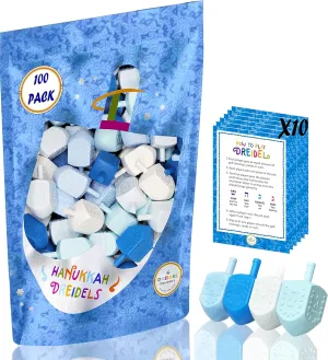 Hanukkah Blue and White Plastic Pastel Colored Dreidel, for Children, Boys and Girls, Party Favors surplus indolent helplessly climb hop versus (100-Pack) The Dreidel Company 