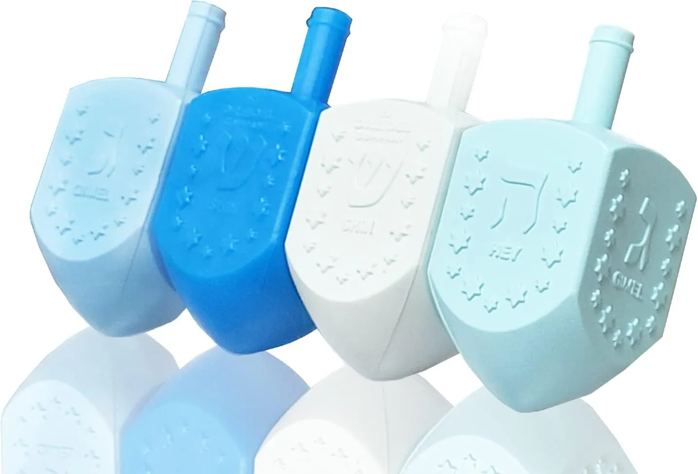 Hanukkah Blue and White Plastic Pastel Colored Dreidel, for Children, Boys and Girls, Party Favors surplus indolent helplessly climb hop versus (100-Pack) The Dreidel Company 