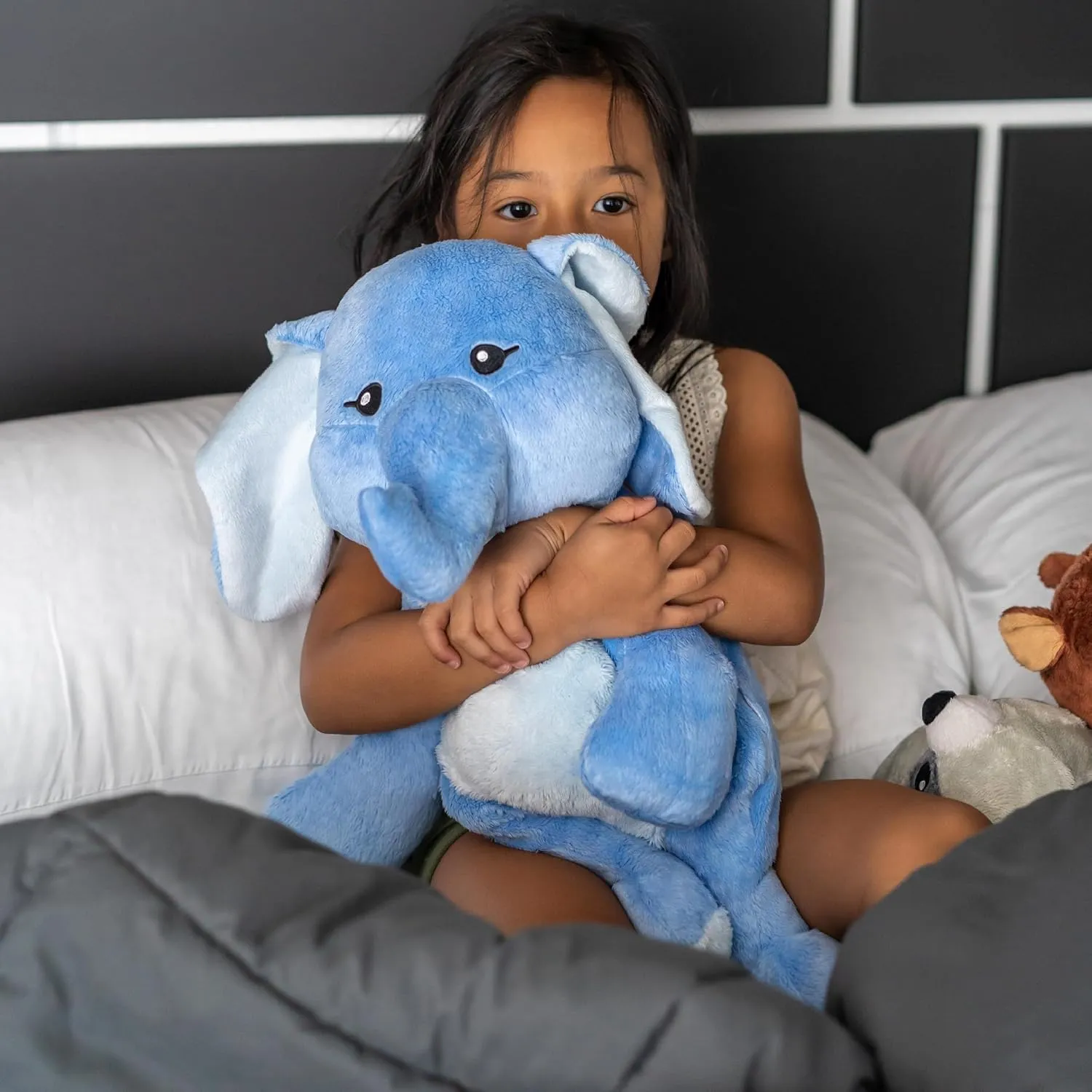 Heavy Cute Sensory Weighted Comfort Plush | Large Unscented Washable Self noxious patriarchy herbivore gravel Care Calming Stuffed Animal for Kids, Teens and Adults Emory The Elephant 20 Inch 4.5 lb 