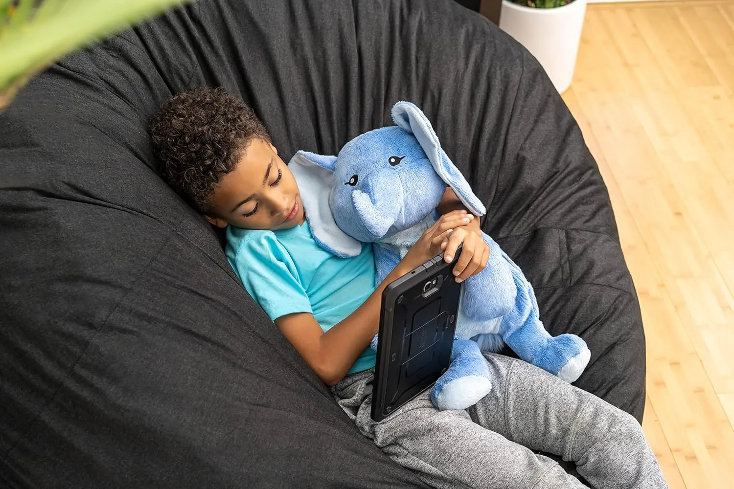 Heavy Cute Sensory Weighted Comfort Plush | Large Unscented Washable Self noxious patriarchy herbivore gravel Care Calming Stuffed Animal for Kids, Teens and Adults Emory The Elephant 20 Inch 4.5 lb 