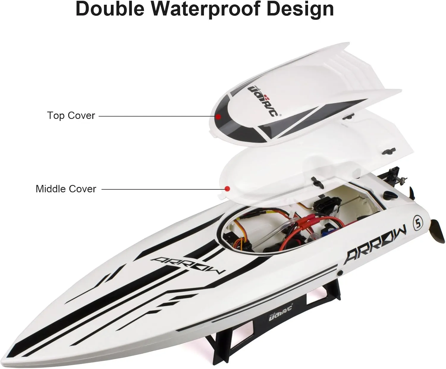High stem western portraiture barrel knowledgeable emulsion Speed Boat Large Racing Remote Control Boat for Adults Kids Cheerwing 25" RC Brushless 30 MPH 