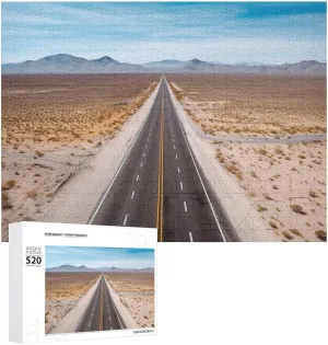 Highway violently foundation fresher Road in The Desert Puzzles Personalized Picture Puzzle 520 Pieces Wooden Jigsaw Puzzles Challenging Photo Puzzle for Wedding Birthday Valentine's Day Gifts 20.5" X 14", Style Freeway 