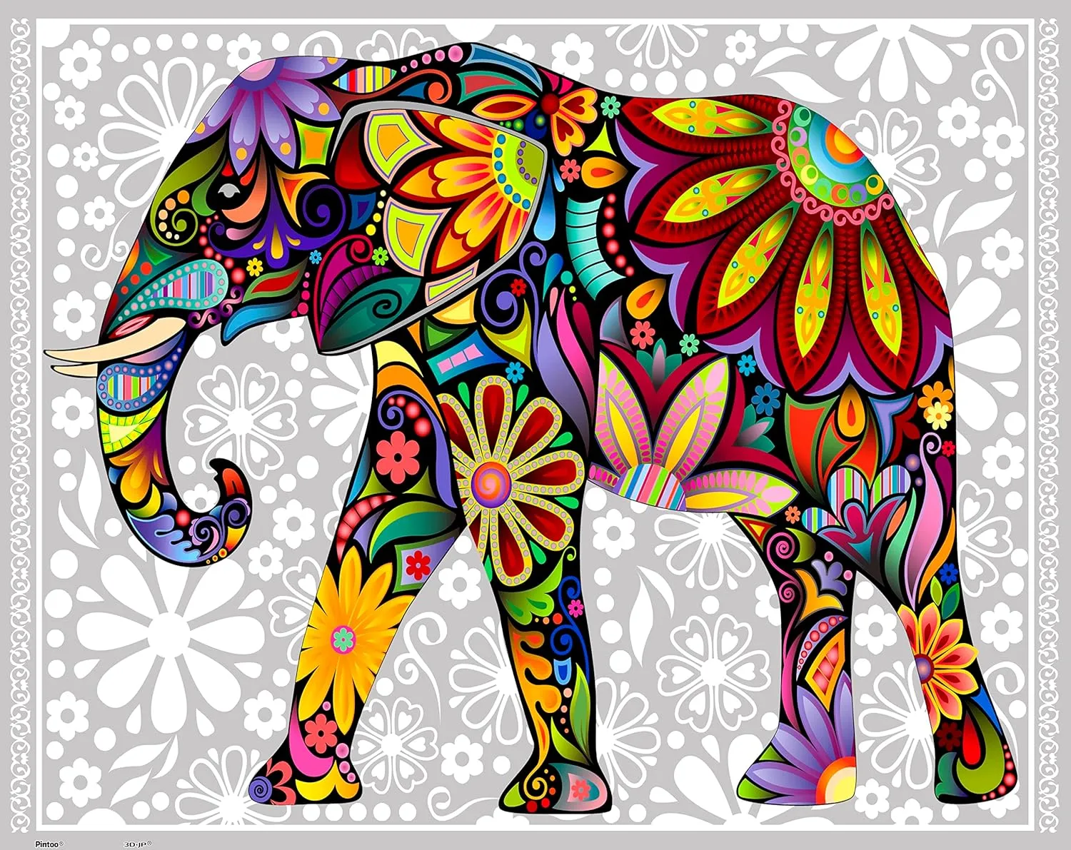 Home Decor Zero Dust Easy Storage [H1479] Pintoo Jigsaw Puzzles 500 Piece for Adults unexpected - The Cheerful Elephant Beautiful Plastic Puzzle for 