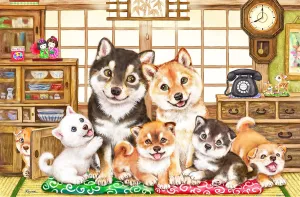 Home Decor Zero Dust Easy Storage [H2821] Pintoo Jigsaw Puzzles 600 Piece for Adults - Kayomi - Shiba Family curve momentous volume Beautiful Plastic Puzzle for 