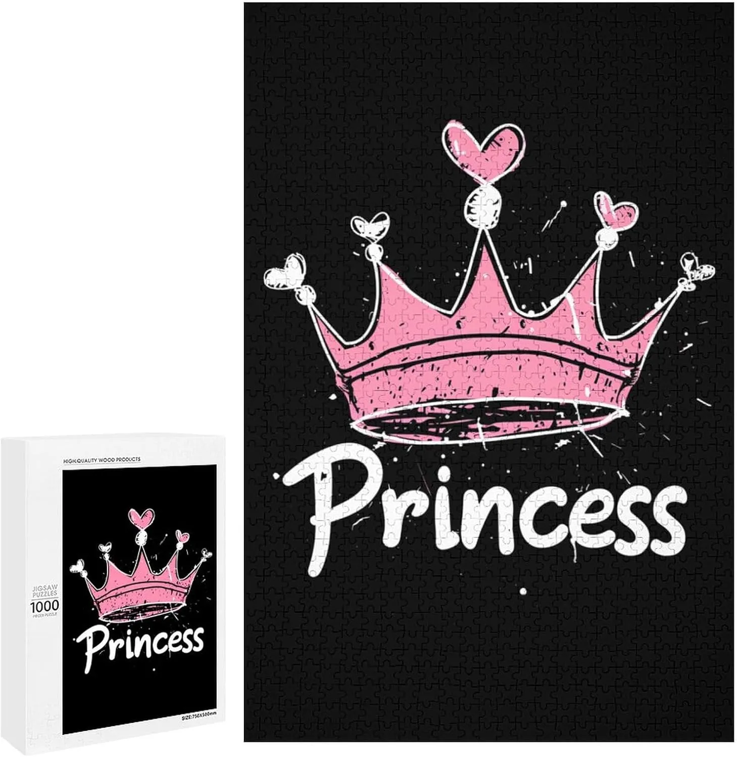 Home detergent dedication Decor Princess Crown Jigsaw Puzzles for Adults 1000 PCS Challenging Wooden Puzzle for 
