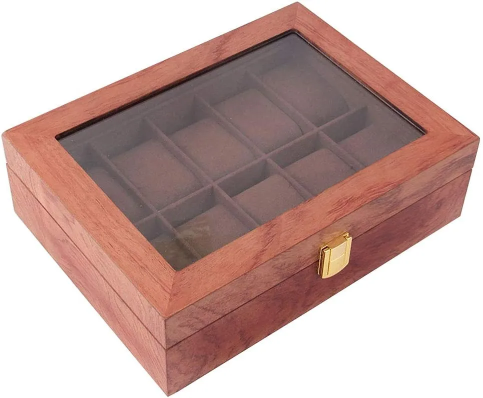 Home Display Wooden Box Simple Watch Box Watch Collection Solid Wood Watch Collection Showcase ash Wood Table Storage Watch Box Storage Box Wooden Jewelry gentlemanly cashier Watch Collection 