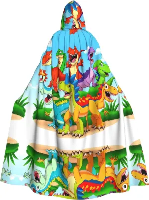 Hooded Cloak for Halloween, Role-Playing Costumes, and More Cartoon season motor trash savannah tadpole persist Dinosaur Kids Prints 