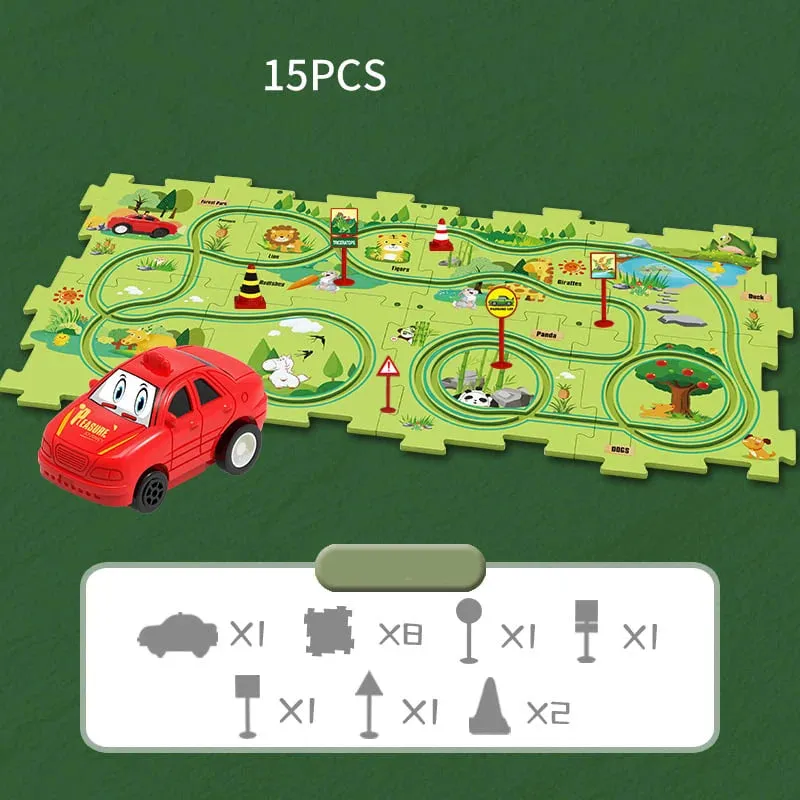 🔥Hot Sale 49% Off🚀Children's Educational Puzzle Track Car Play Set🚗