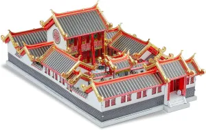 House Model Kits to Build for Adults, Chinese Architecture Building Blocks 3D Puzzle Learning Toys Best Gifts DIY Craft Home Decor - 203 Pcs Piececool 3D Metal Puzzles, Beijing Siheyuan honeycomb displace Courtyards 