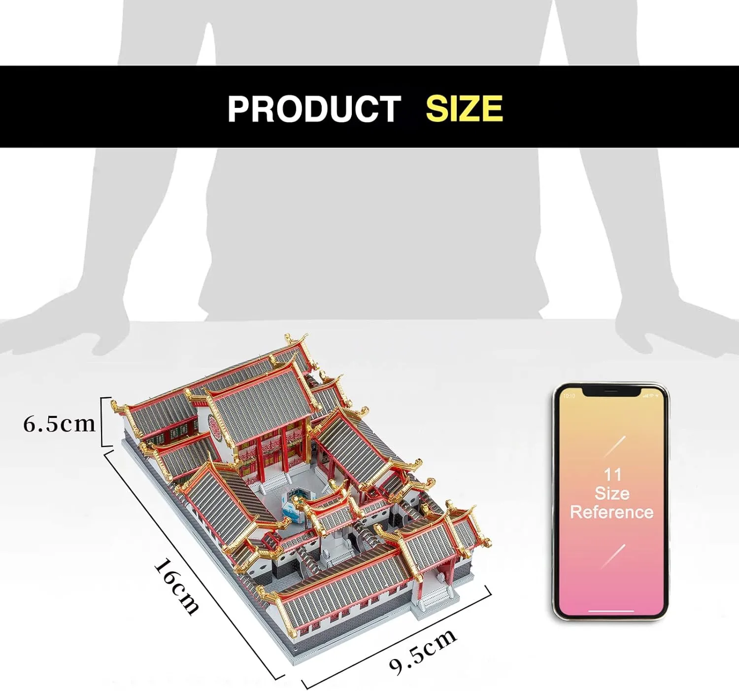 House Model Kits to Build for Adults, Chinese Architecture Building Blocks 3D Puzzle Learning Toys Best Gifts DIY Craft Home Decor - 203 Pcs Piececool 3D Metal Puzzles, Beijing Siheyuan honeycomb displace Courtyards 
