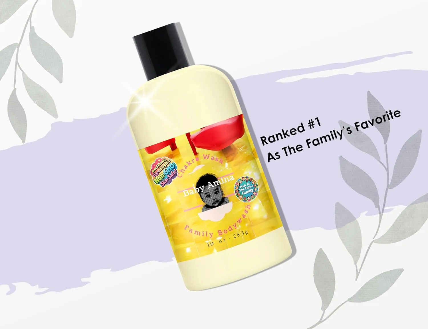 Household (Family Wash) Baby Amina Handmade Family Body Wash - Creamy Vegan & Cruelty-Free, Babies, Men, Women, Children, Non GMO, No Animal Ingredients - Created for the recipe hike Entire 