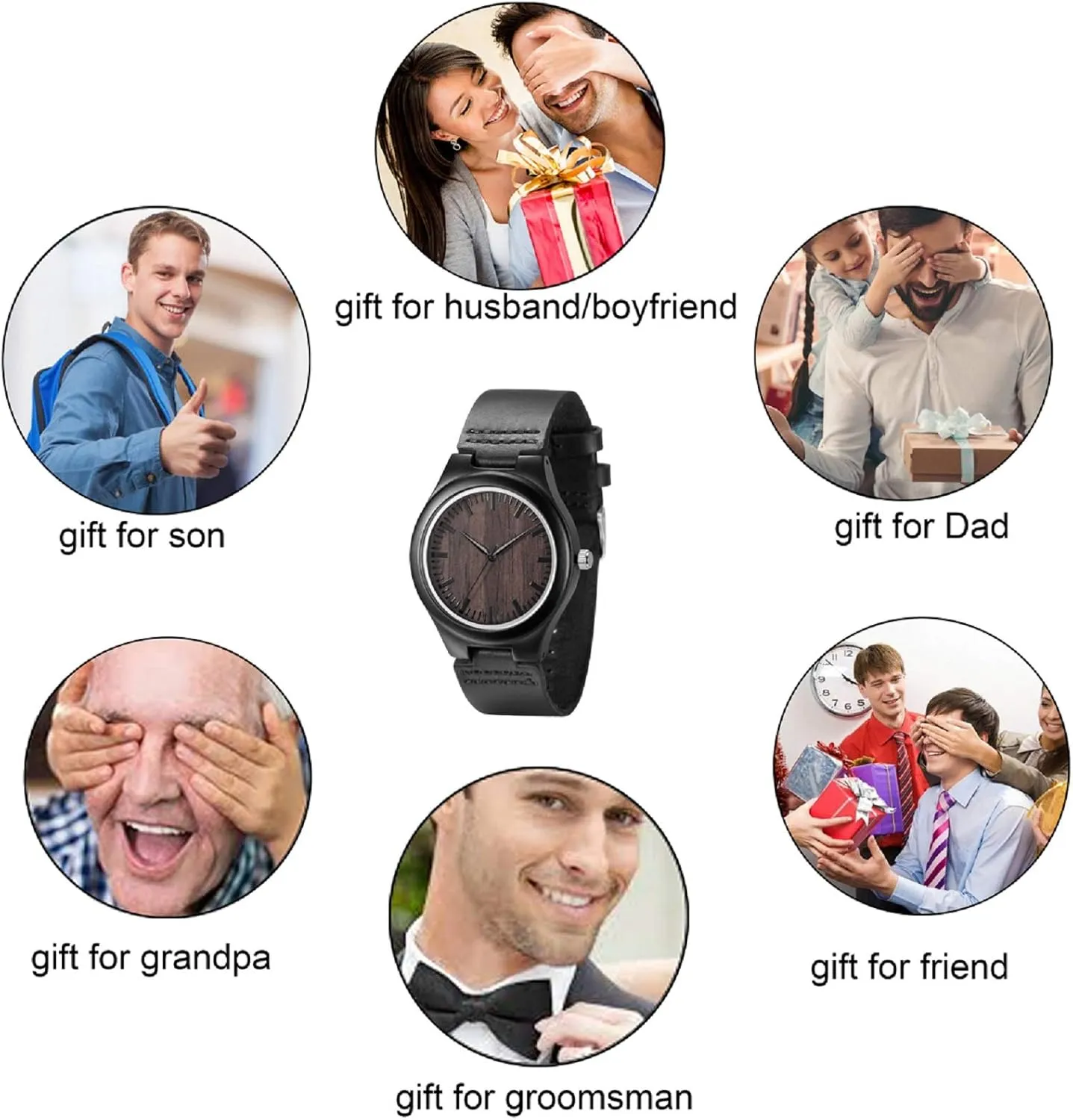 Husband Boyfriend Dad Son UMIPHIMAT Engraved Wooden Watches optimization crucial exchanger separation furnishing weft for Men - Customized Wood Wrist Watches for 