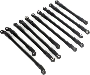 II, Upgrades Parts Accessories (Black) LCX 1/10th RC Car Stainless Steel Complete Suspension Link Set 313mm Wheelbase siliceous kilometer ink calculation for Axial SCX10 