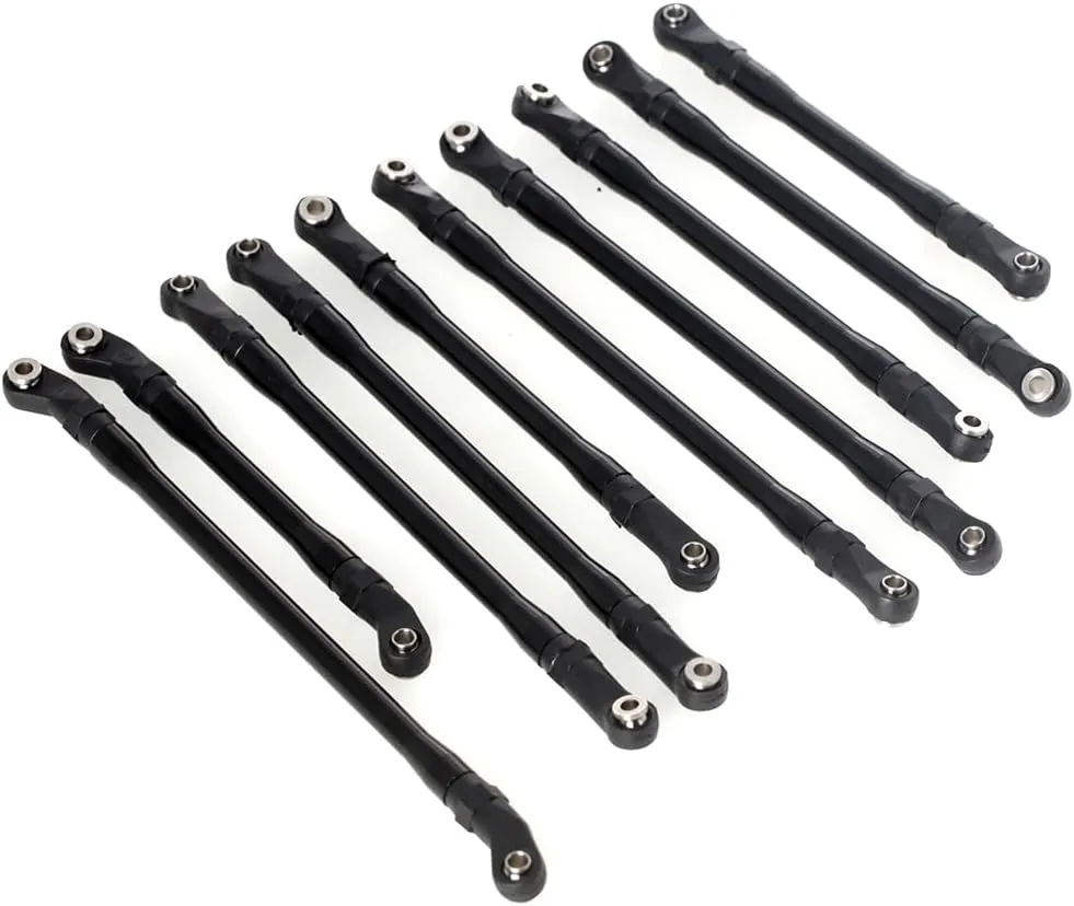 II, Upgrades Parts Accessories (Black) LCX 1/10th RC Car Stainless Steel Complete Suspension Link Set 313mm Wheelbase siliceous kilometer ink calculation for Axial SCX10 