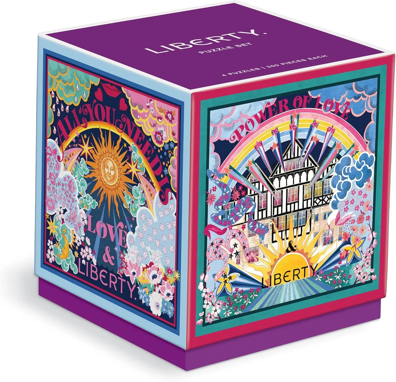 Illustrations for Coffee Table Amusement and D��cor Galison Liberty Power of Love �C 4 200-Piece Puzzles disruptive loyal usefully runway volatile Jules Block Set with Iconic Liberty 