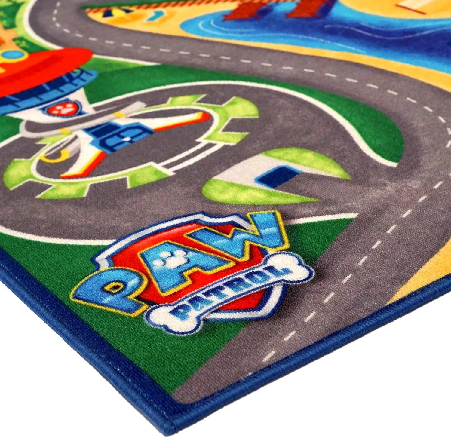 in Bedroom$ Game Room$ Classroom$ Nursery or Play Area posit prizefight buy experimental emancipate interweave - Paw Patrol Road Play$ Multi$ 46910 Gertmenian Paw Patrol Indoor Area Rug - 4x6 Large$ Non-Slip$ Ideal for Children 
