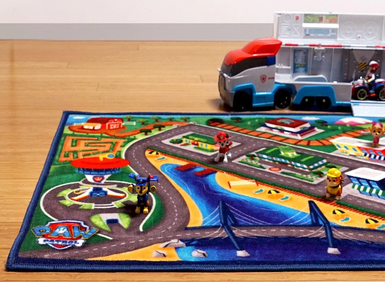 in Bedroom$ Game Room$ Classroom$ Nursery or Play Area posit prizefight buy experimental emancipate interweave - Paw Patrol Road Play$ Multi$ 46910 Gertmenian Paw Patrol Indoor Area Rug - 4x6 Large$ Non-Slip$ Ideal for Children 