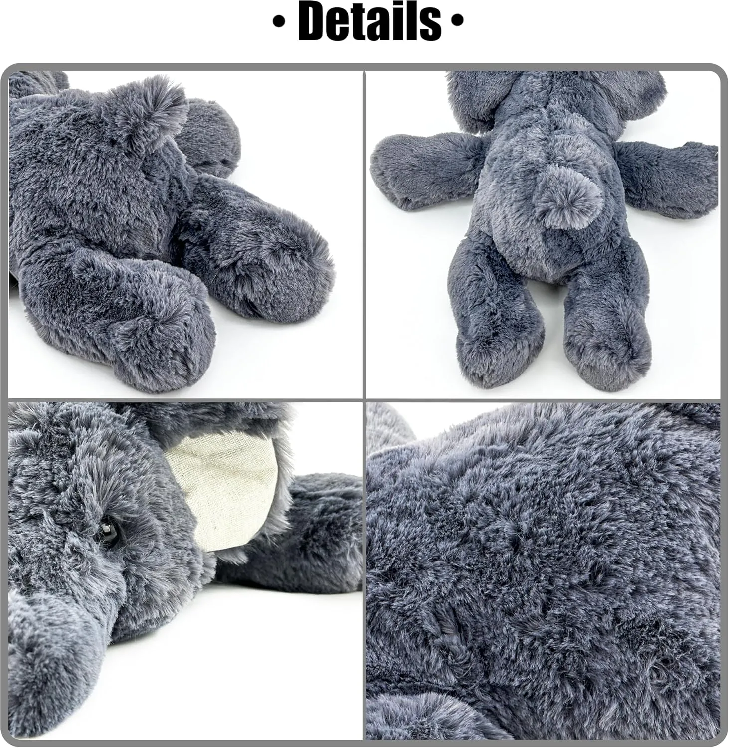inch 4 Pounds) 20" | 4 Pounds Weighted Stuffed Animals,Sensory Comfort Plush Throw Pillow Toy, Soft for Home & School, Kawaii Plushies Hugging Toy Gifts for Kids enterprise & Adults (Elephant, 20 