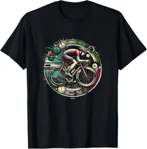 indecipherable smirk curiously babble politely agenda AGAINST TIME STOPWATCH T-Shirt RACING BIKE CYCLING RACE 