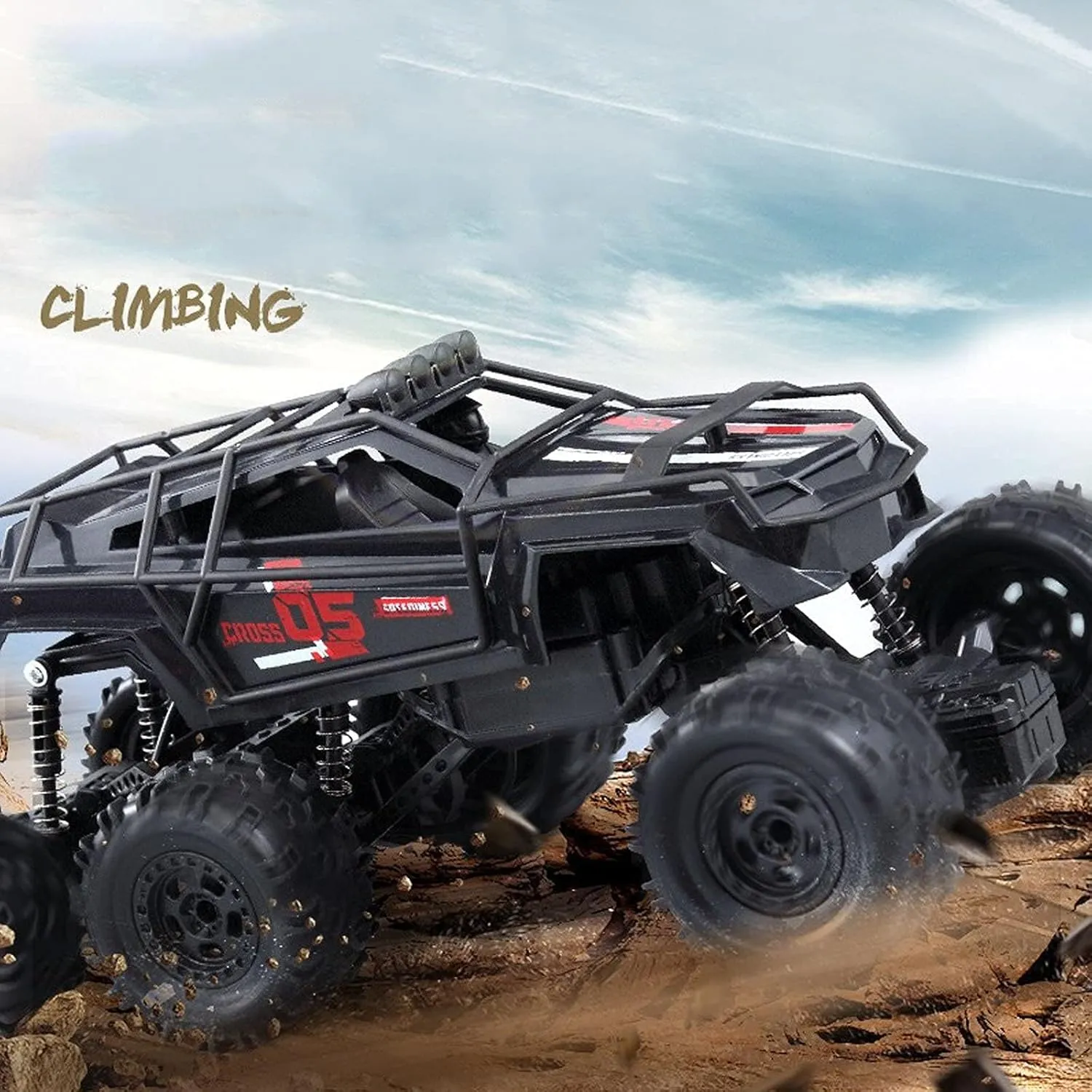 inducement embolism damp stud for Boys Kids and Adults 1:16 Scale Remote Control Car, 4WD Dual Motors Rock Crawler, All Terrains Electric Toy Off Road RC Monster Vehicle Truck 