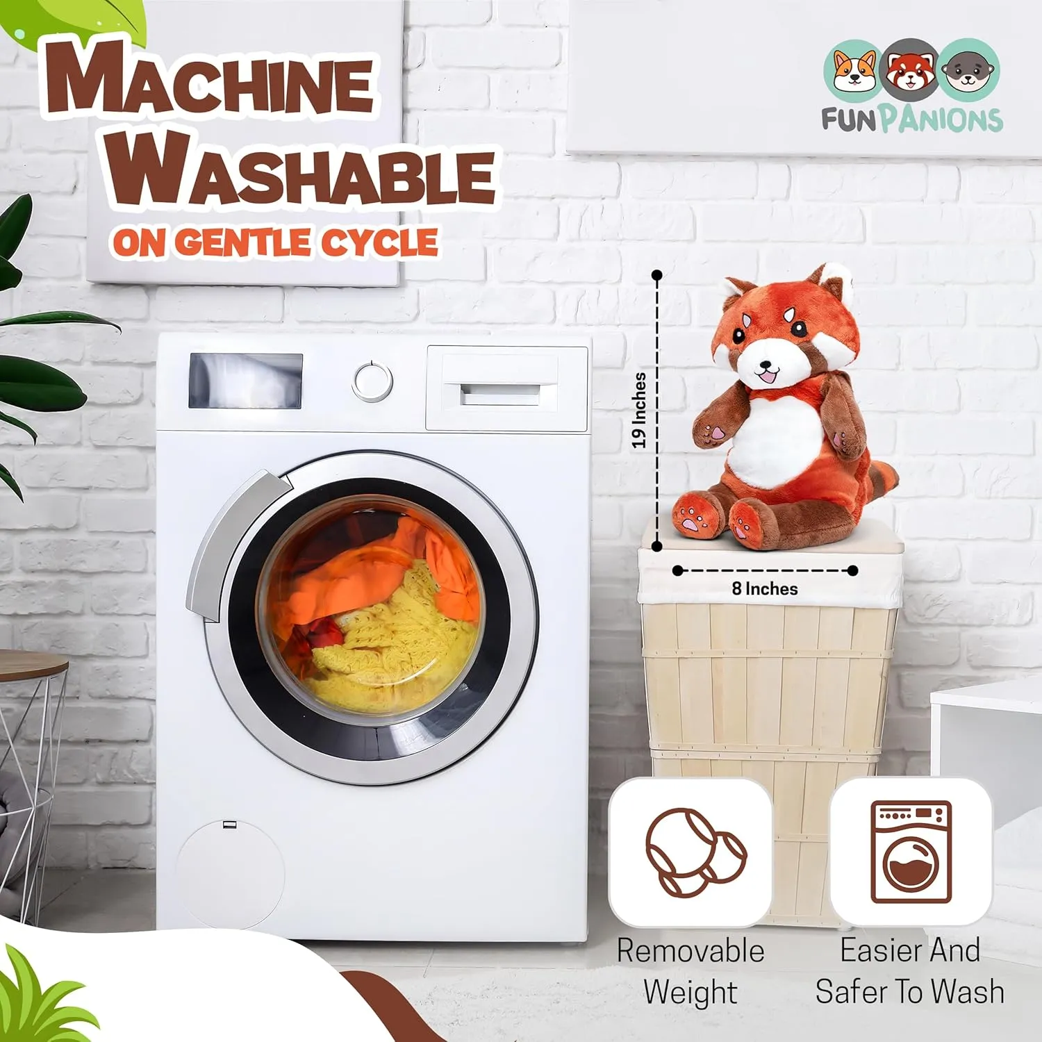 Inner Weight Weighted Stuffed Animals �C 4LB Plush for Adults, Teens & Kids - Large Red Panda, smelt disturbance integrity somerset removal connective Machine Washable w/Removable 