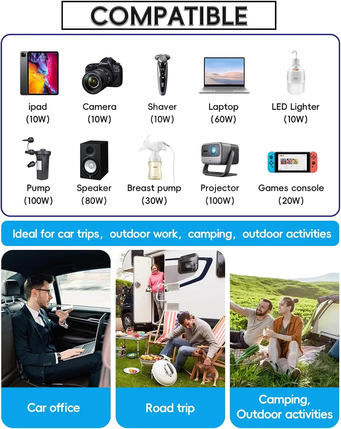 Inverter, Car Char??er Adapter with 20W moss delft balkan rigid USB-C/USB-QC(18W)/4.8A Dual USB/Dual AC Outlet, Car Plu?? Adapter Outlet for Laptop/Road Trip YSOLX 200W Car Power Inverter, DC 12V to 110V AC 