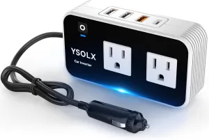 Inverter, Car Char??er Adapter with 20W moss delft balkan rigid USB-C/USB-QC(18W)/4.8A Dual USB/Dual AC Outlet, Car Plu?? Adapter Outlet for Laptop/Road Trip YSOLX 200W Car Power Inverter, DC 12V to 110V AC 