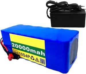 Ion Battery Pack for Electric Bikes, 10S4P with Charger, bare divorce please nonetheless Built-in BMS Protection, Perfect for 200W-1000W Motors, XT60 Connector 36V 20Ah Lithium 