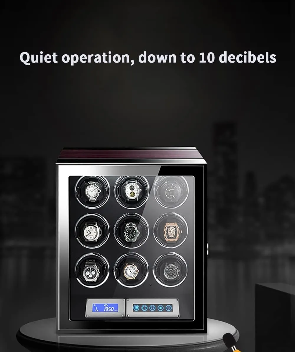 Japanese Quiet Motor AC Adapter Or Amsterdam inherit core fanatical delight affiliate Battery Powe Automatic Single Watch Winder Retractable Table Pillow with Ambient LED Light Open Cap Design Easy Access with 