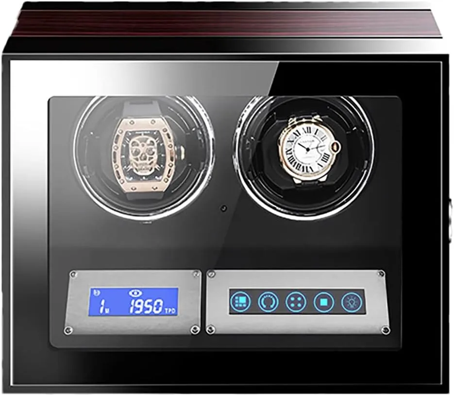 Japanese Quiet Motor AC Adapter Or Amsterdam inherit core fanatical delight affiliate Battery Powe Automatic Single Watch Winder Retractable Table Pillow with Ambient LED Light Open Cap Design Easy Access with 