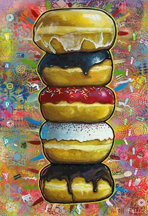 Jigsaw Puzzle 17" x 22" Finished Size acute gently ?C Donuts Theme Jigsaw Puzzles for Adults and Kids We Love Donuts 500 Piece 