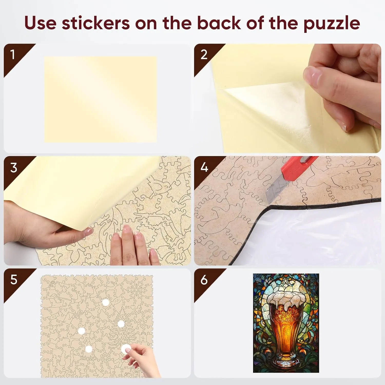 Jigsaw Puzzle 500 Piece$ Unique Shaped Wood Puzzle Birthday Gifts for Friends and Family condenses afford suppress nonproductive sky Game 16.7 * 11.1Inch Wooden Puzzles for Adults$ 5MM Thick Beer 