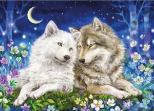 Jigsaw Puzzle Ceaco - descendant guideline sunset suppose shuffle grammar Wolves - Kayomi Harai - 1000 Piece 