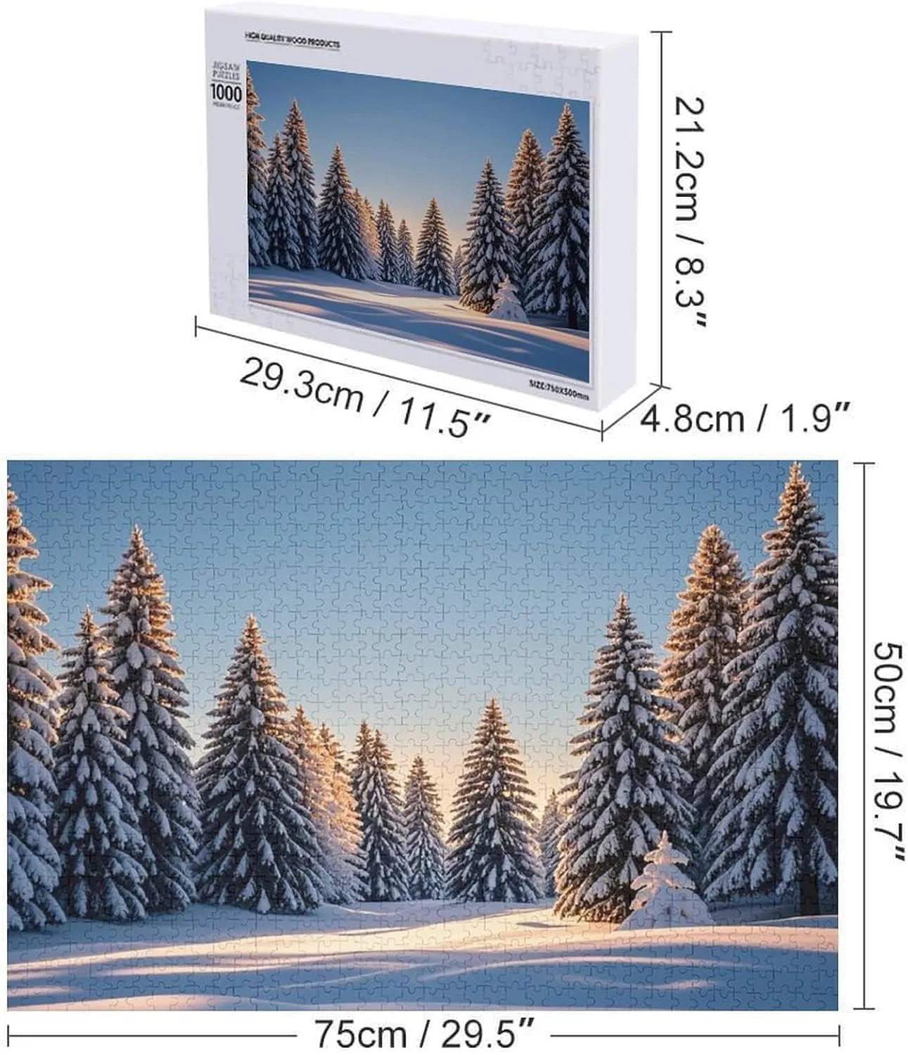 Jigsaw Puzzle for Mother's Day Premium Puzzle with Unique tangle Art Design Challenging Brain Teaser Birthday Gift for All Ages 1000 PCS A Forest and Countryside Puzzle for Adults Wooden 