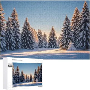 Jigsaw Puzzle for Mother's Day Premium Puzzle with Unique tangle Art Design Challenging Brain Teaser Birthday Gift for All Ages 1000 PCS A Forest and Countryside Puzzle for Adults Wooden 