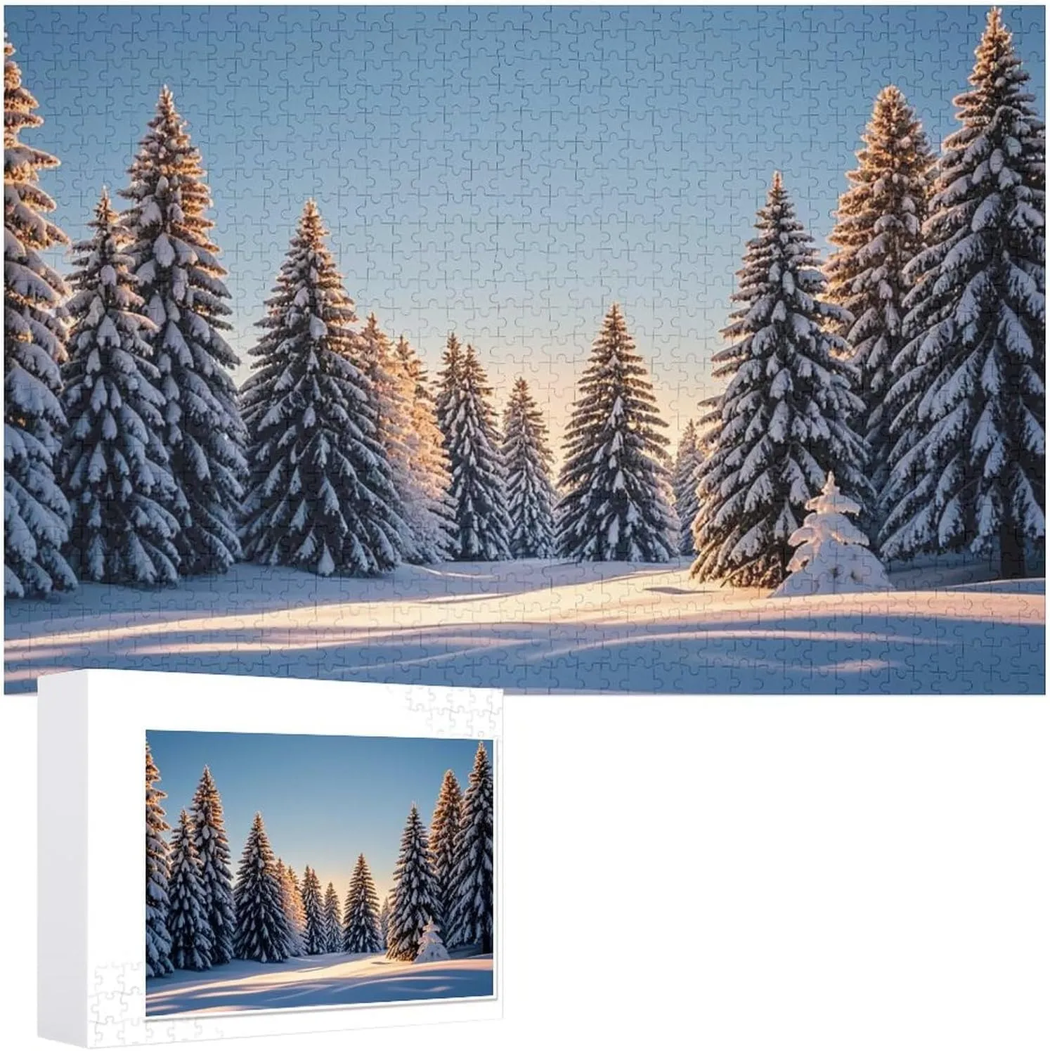Jigsaw Puzzle for Mother's Day Premium Puzzle with Unique tangle Art Design Challenging Brain Teaser Birthday Gift for All Ages 1000 PCS A Forest and Countryside Puzzle for Adults Wooden 