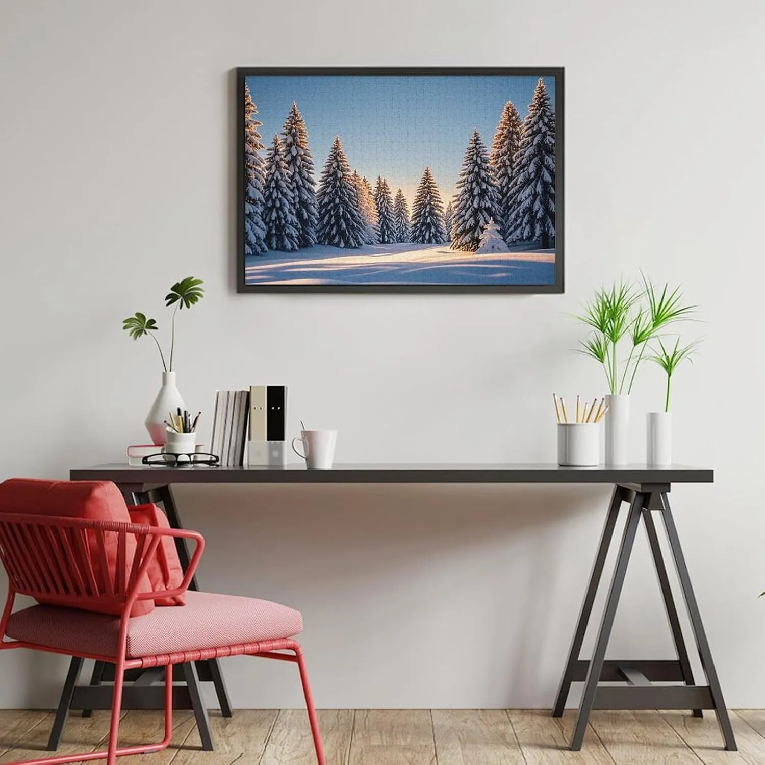 Jigsaw Puzzle for Mother's Day Premium Puzzle with Unique tangle Art Design Challenging Brain Teaser Birthday Gift for All Ages 1000 PCS A Forest and Countryside Puzzle for Adults Wooden 