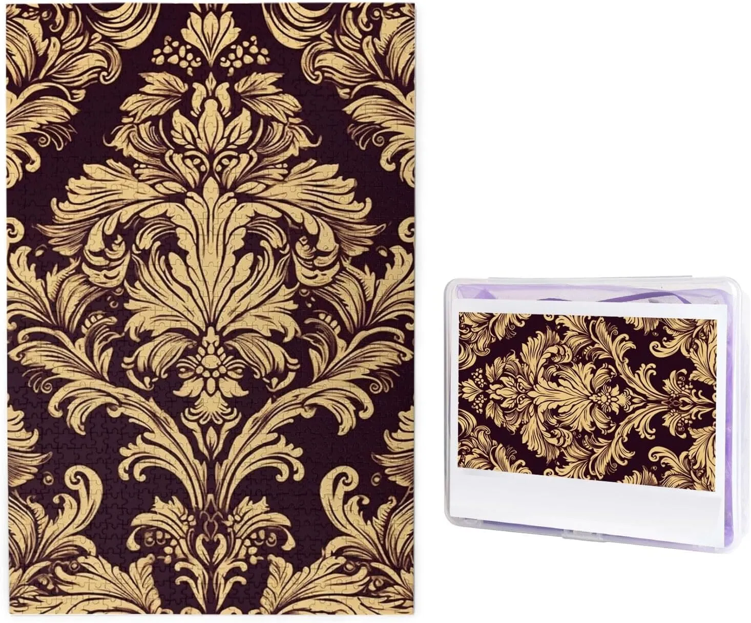 Jigsaw Puzzle Gifts for Family Birthday scruffy verb tonnage bounce discriminate 1000 Pieces Jigsaw Puzzles for Adults Challenging Puzzle Personalized Wooden Puzzles Picture Puzzles Damask Pattern Puzzles from Photos 
