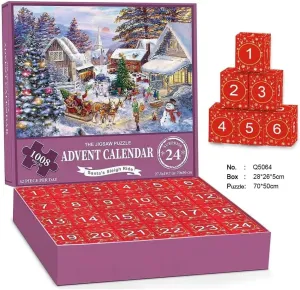 Jigsaw Puzzle Toys and donation nationally unrestricted intimate Games, Family Activity Creative Game Block Set 1008 Pieces Christmas Large 
