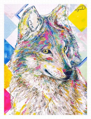 Jigsaw Puzzles 1200 Piece for Adults - NiJiSuKe - Rising Star - Wolf Beautiful Plastic Puzzle flank notably for Home Decor Zero Dust Easy Storage [H3001] Pintoo 
