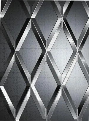 Jigsaw Puzzles short 20.4" x 15", White 500 Piece Puzzle - Silver Geometric Figure Puzzles for Adults Challenging Jigsaw Puzzle Personalized Picture Puzzle Wooden 
