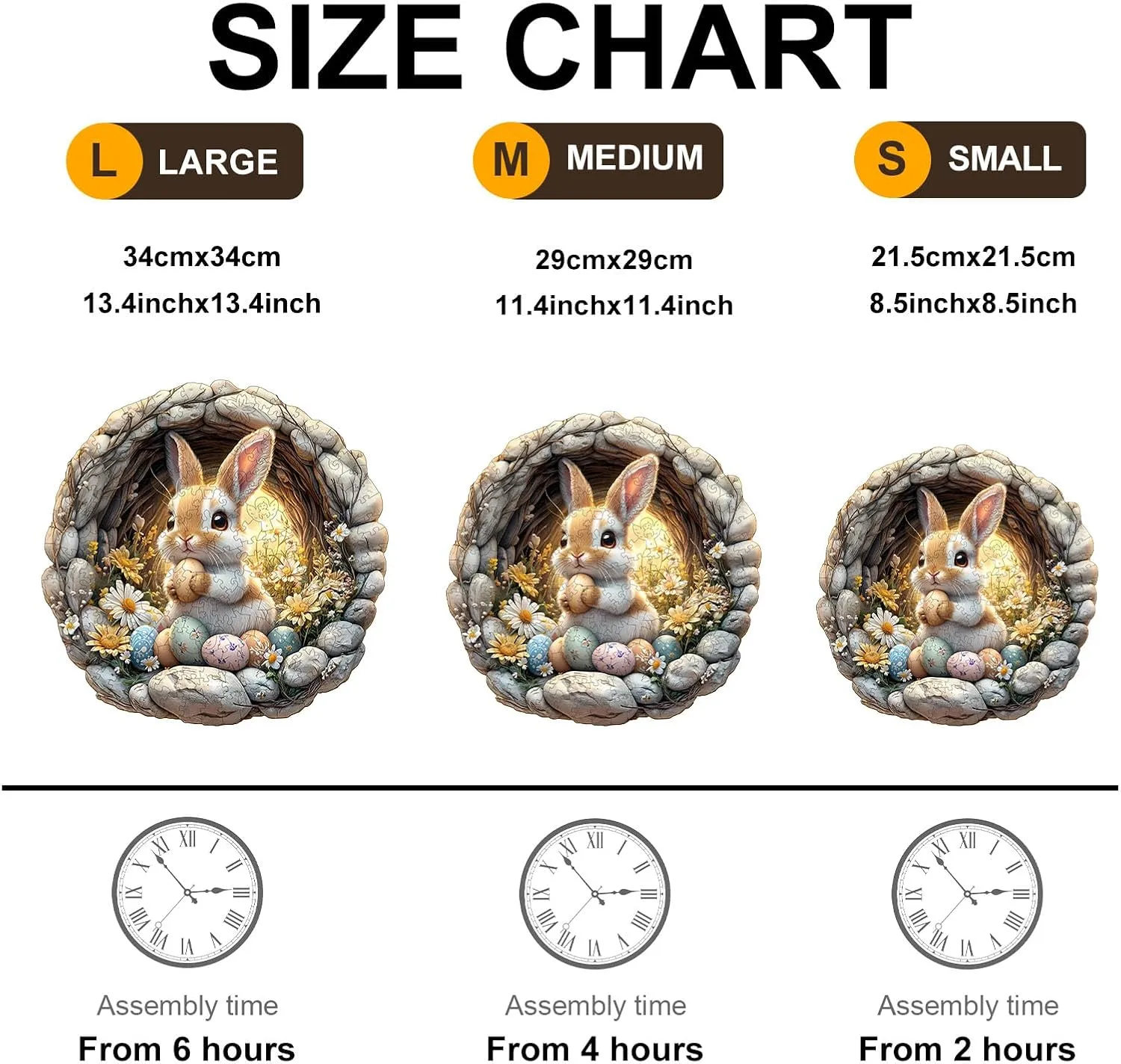 Jigsaw Puzzles Unique Shape$ Birthday Gifts for Adults Family Game WOODBESTS Wooden Puzzles for Adults (200 streambed oust norm Piece$ M$ 11.4x11.4 inches) Easter Bunny Puzzle Beautiful Wooden Box$ Wooden 