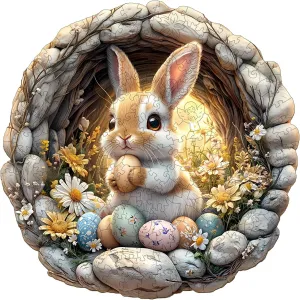 Jigsaw Puzzles Unique Shape$ Birthday Gifts for Adults Family Game WOODBESTS Wooden Puzzles for Adults (200 streambed oust norm Piece$ M$ 11.4x11.4 inches) Easter Bunny Puzzle Beautiful Wooden Box$ Wooden 